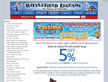 Tablet Screenshot of battlefieldlegendstoysoldiers.com